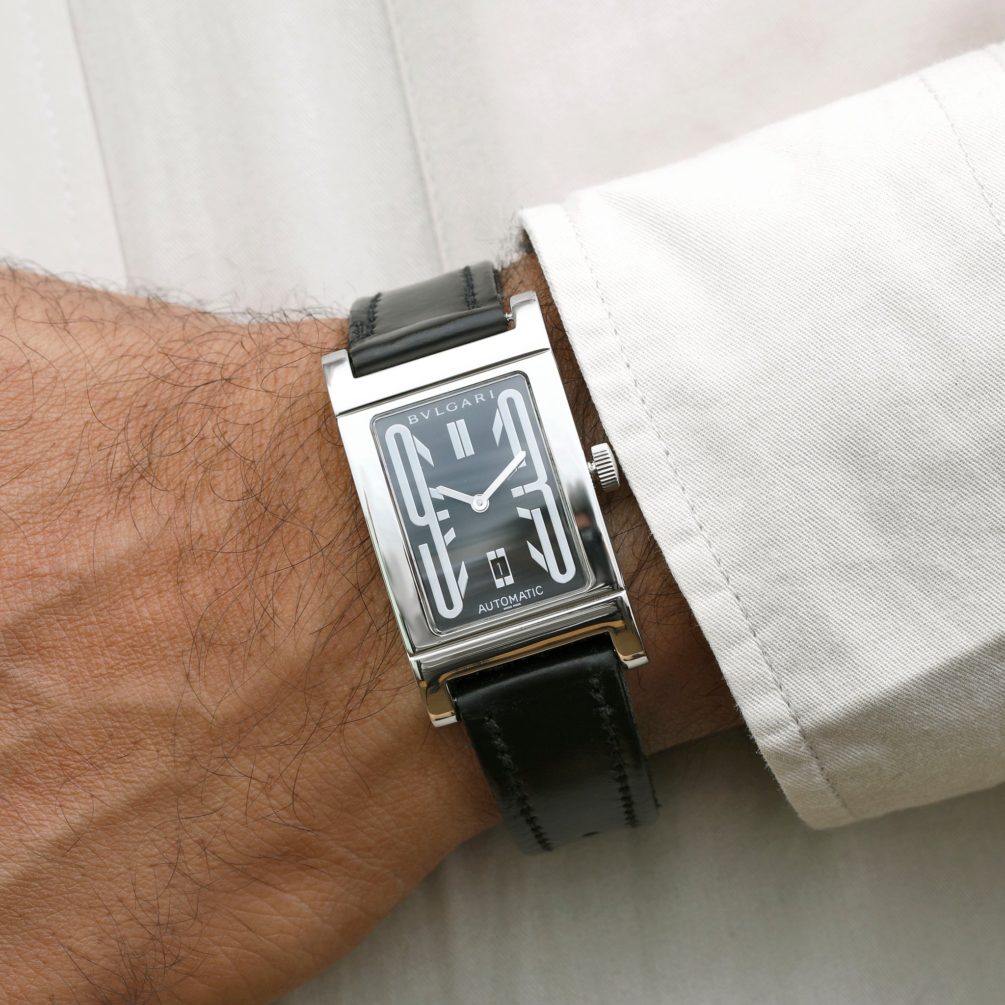 稼働 BVLGARI Rettangolo automatic Bvlgari Rettangolo Automatic Diamonds with original box
