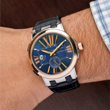 Load image into Gallery viewer, Executive Dual Time Yuvraj II Steel Gold
